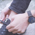 Reloj de pulsera de estilo universitario de marca OLEVS, reloj de cuarzo de cuero genuino impermeable minimalista a la moda para hombres